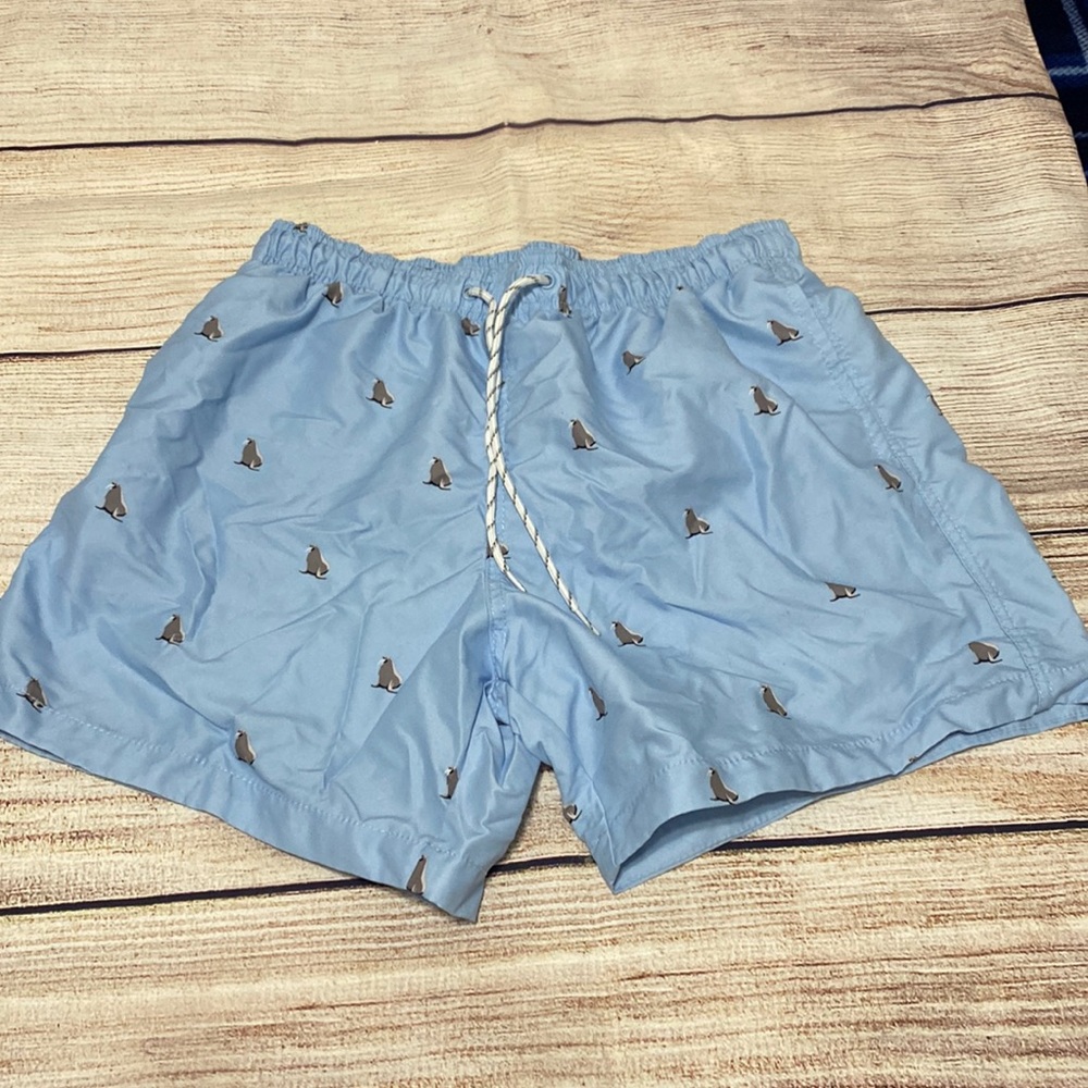 5” Walrus Print Swim Trunks